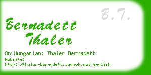 bernadett thaler business card
